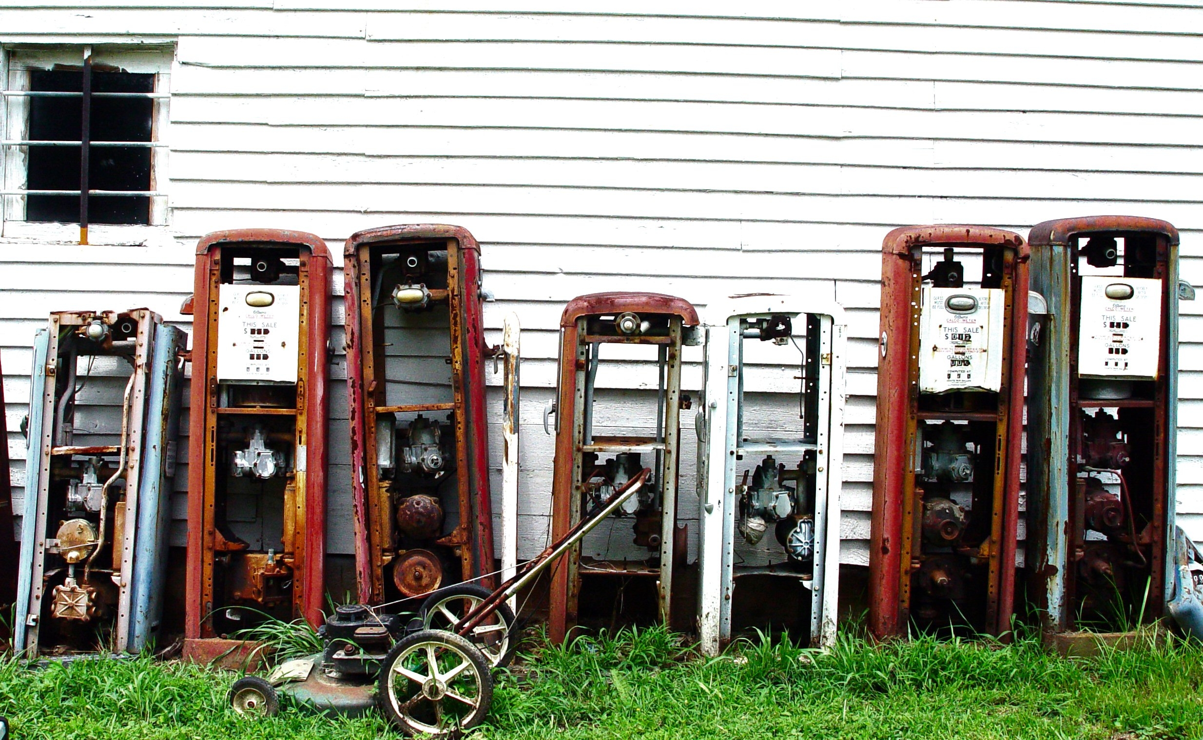 Old gas pumps
